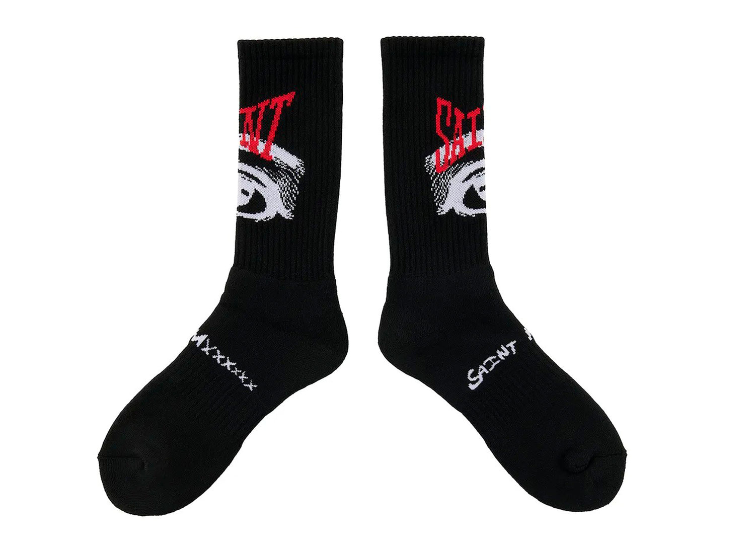 Saint Michael 'Eye' Socks in Black — view 2