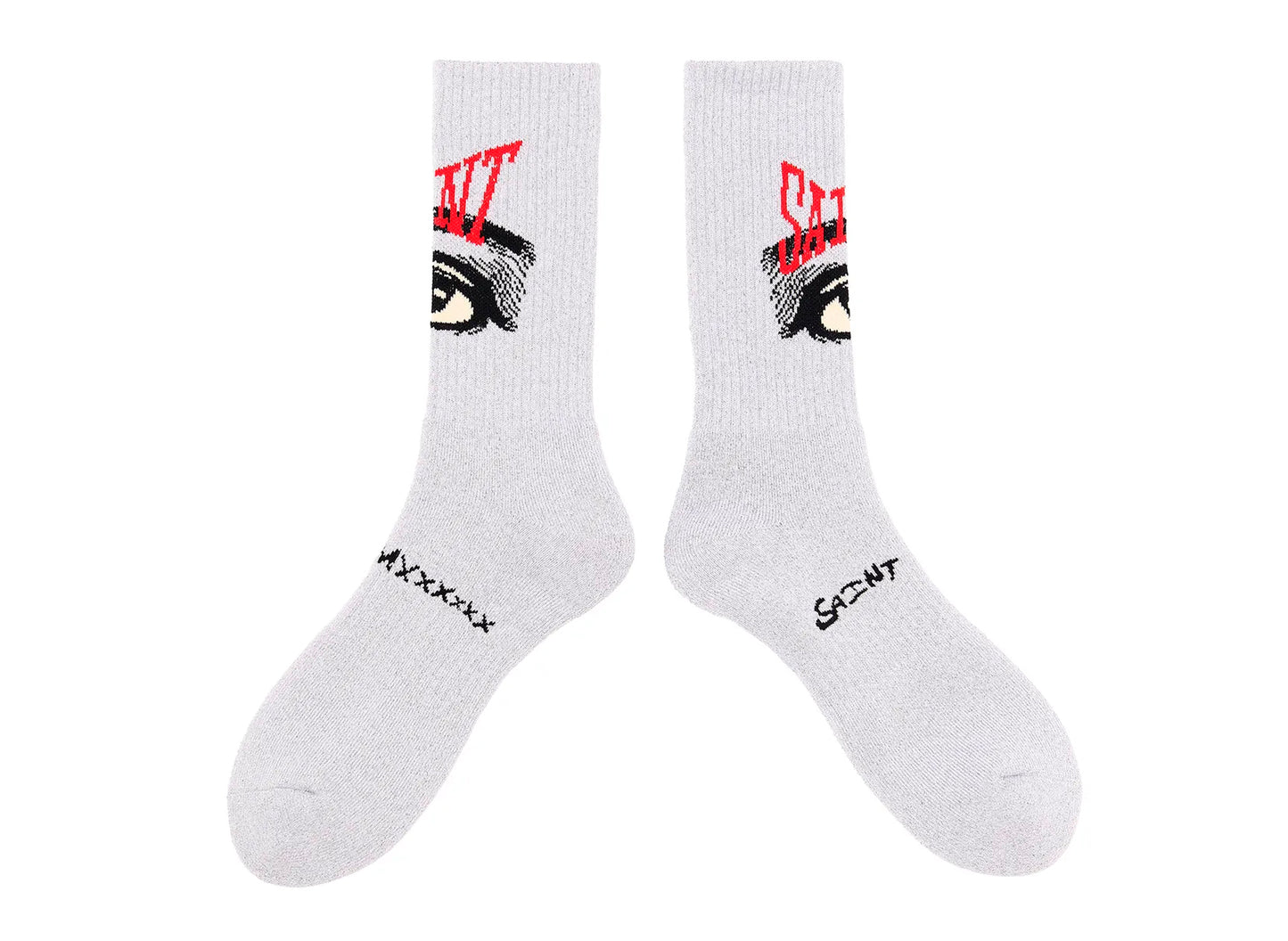 Saint Michael 'Eye' Socks in Gray — view 2