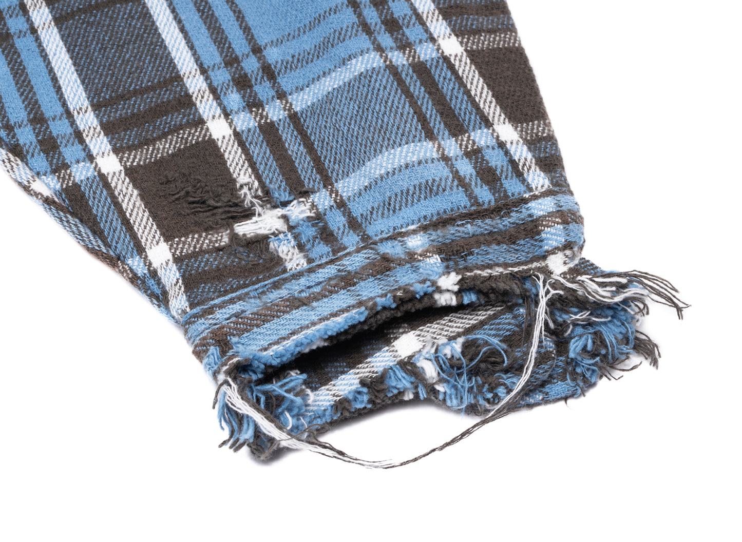 Saint Michael Flannel Shirt in Blue/Grey - view 3