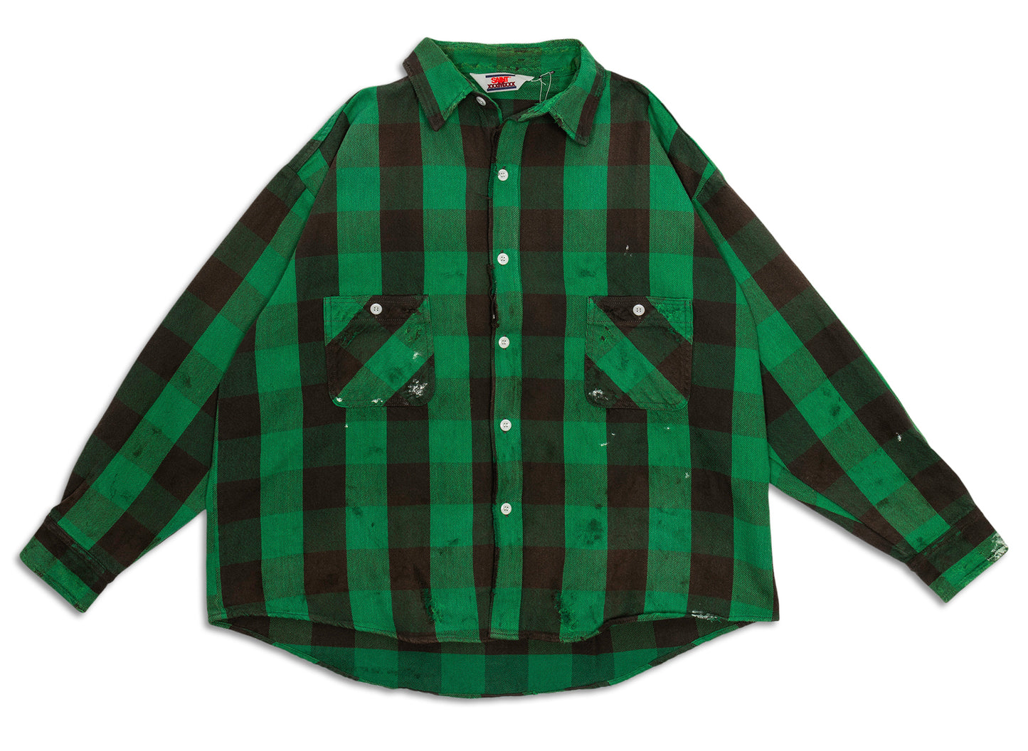 Saint Michael Flannel Shirt in Green