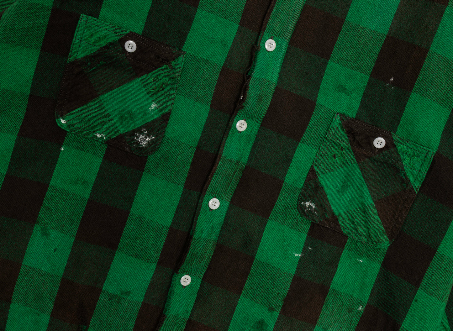 Saint Michael Flannel Shirt in Green - view 2