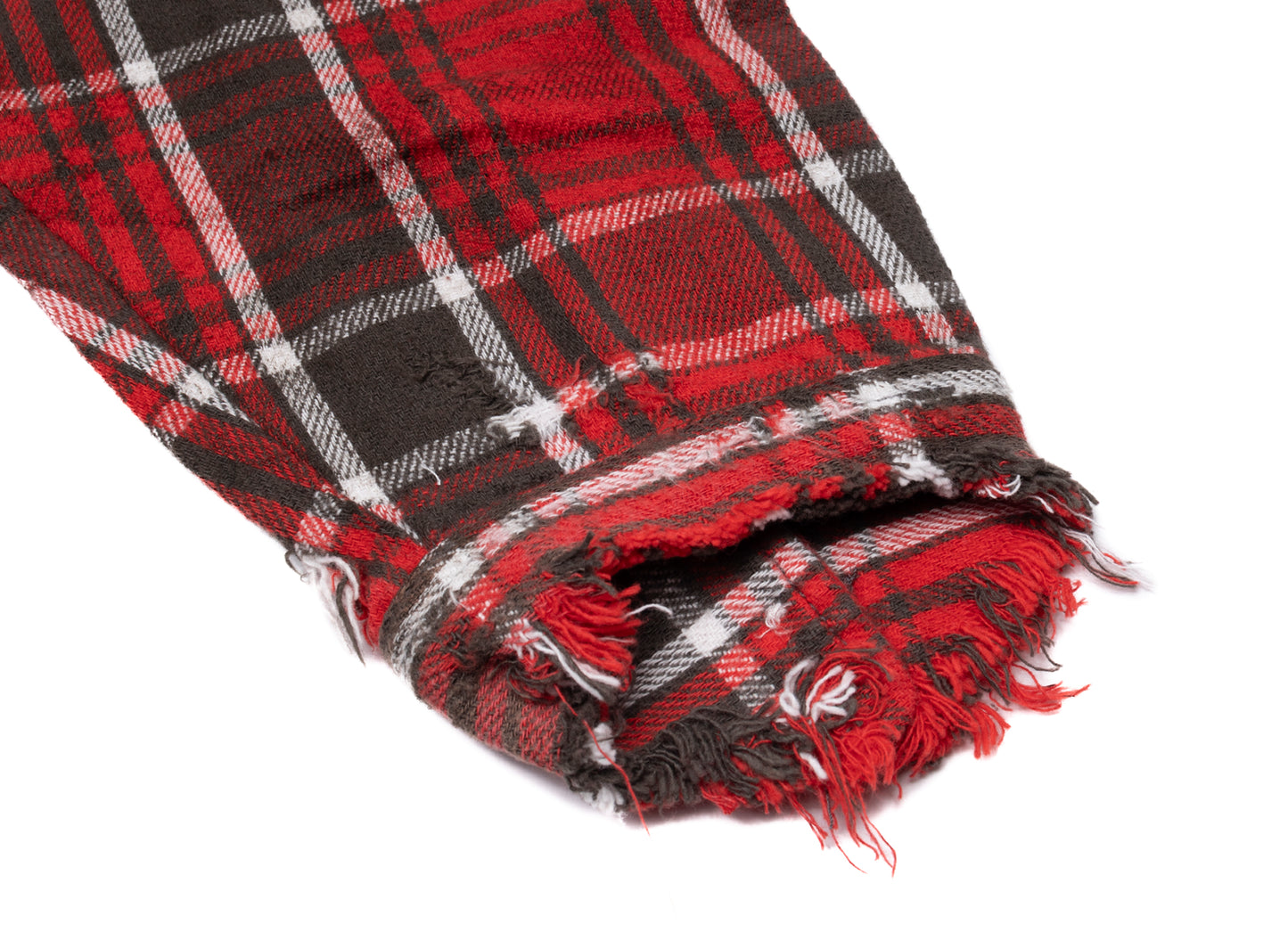 Saint Michael Flannel Shirt in Red/Grey - view 3