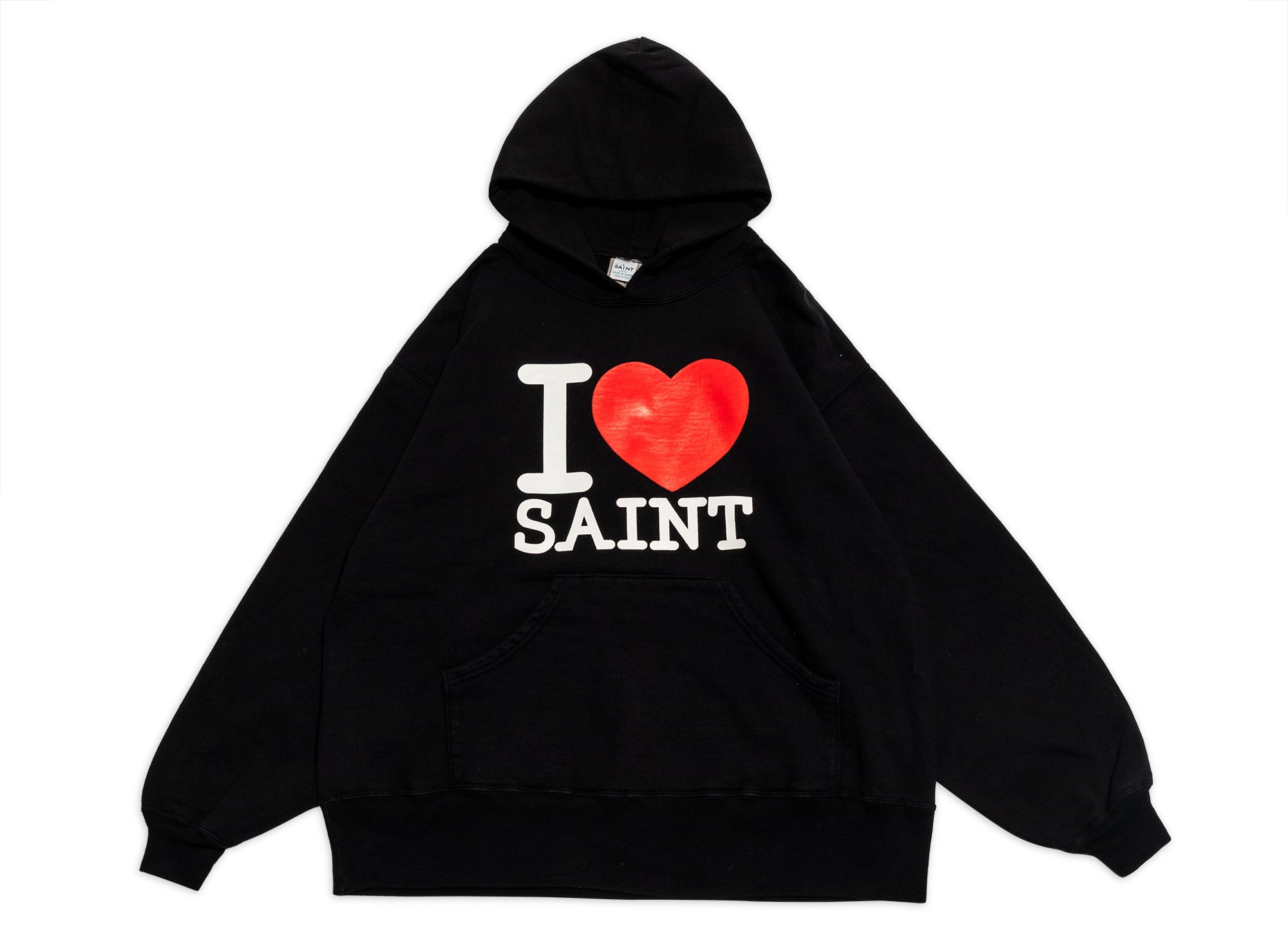 Saint Michael 'I Love Saint' Hoodie in Black | Oneness – Oneness