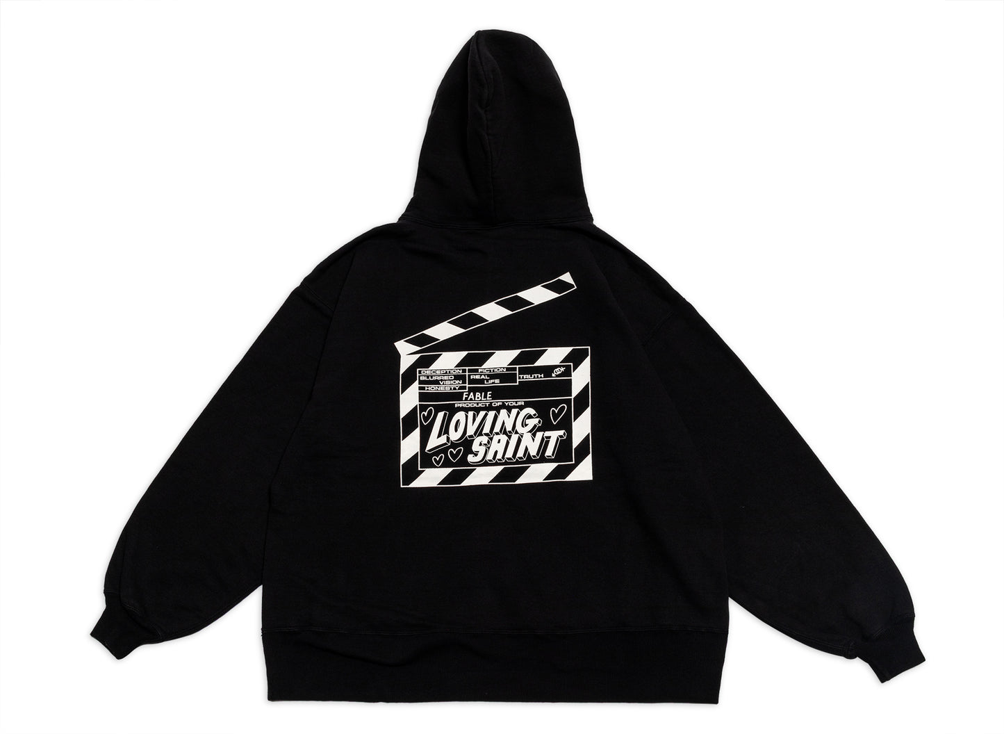 Saint Michael 'I Love Saint' Hoodie in Black — view 3