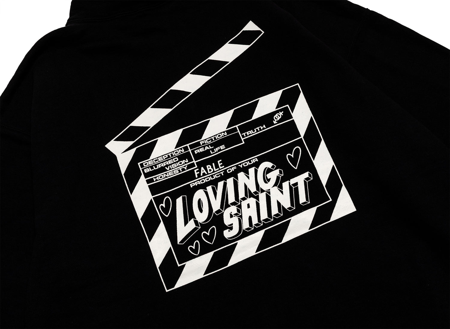 Saint Michael 'I Love Saint' Hoodie in Black — view 4