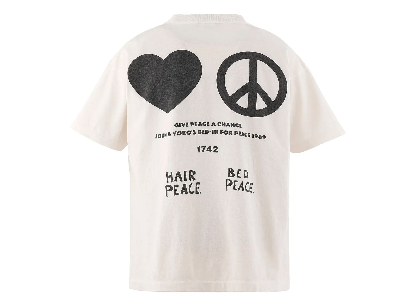 Saint Michael 'Imagine Peace' SS T-Shirt in White — view 2