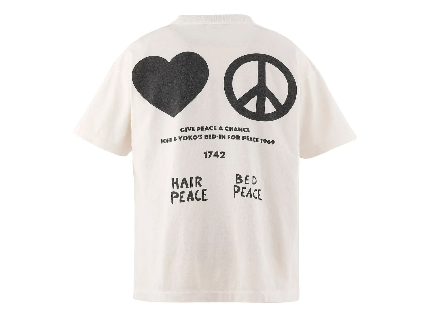 Saint Michael 'Imagine Peace' SS T-Shirt in White — view 2