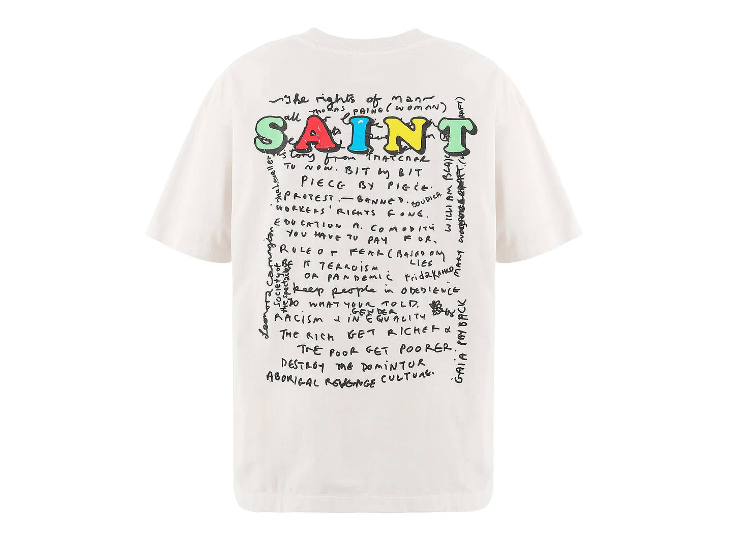 Saint Michael 'Mask' SS T-Shirt in White — view 2