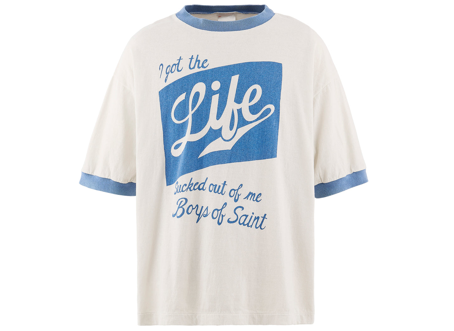 Saint Michael 'Ringer Tee' SS T-Shirt in White