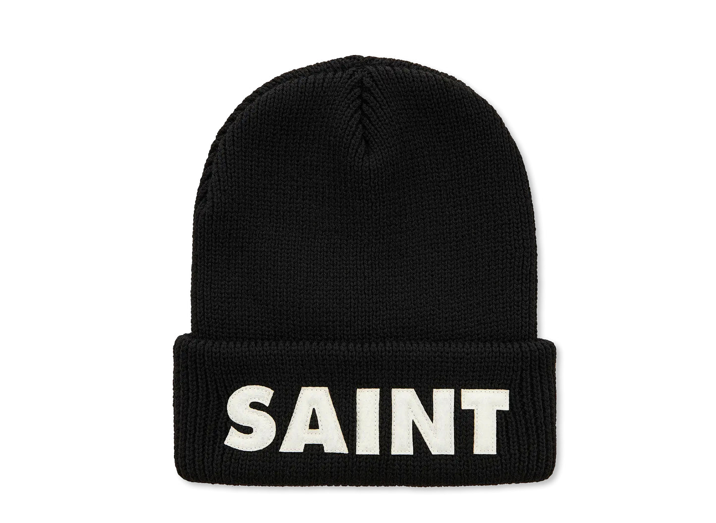 Saint Michael "Saint" Beanie in Black / White