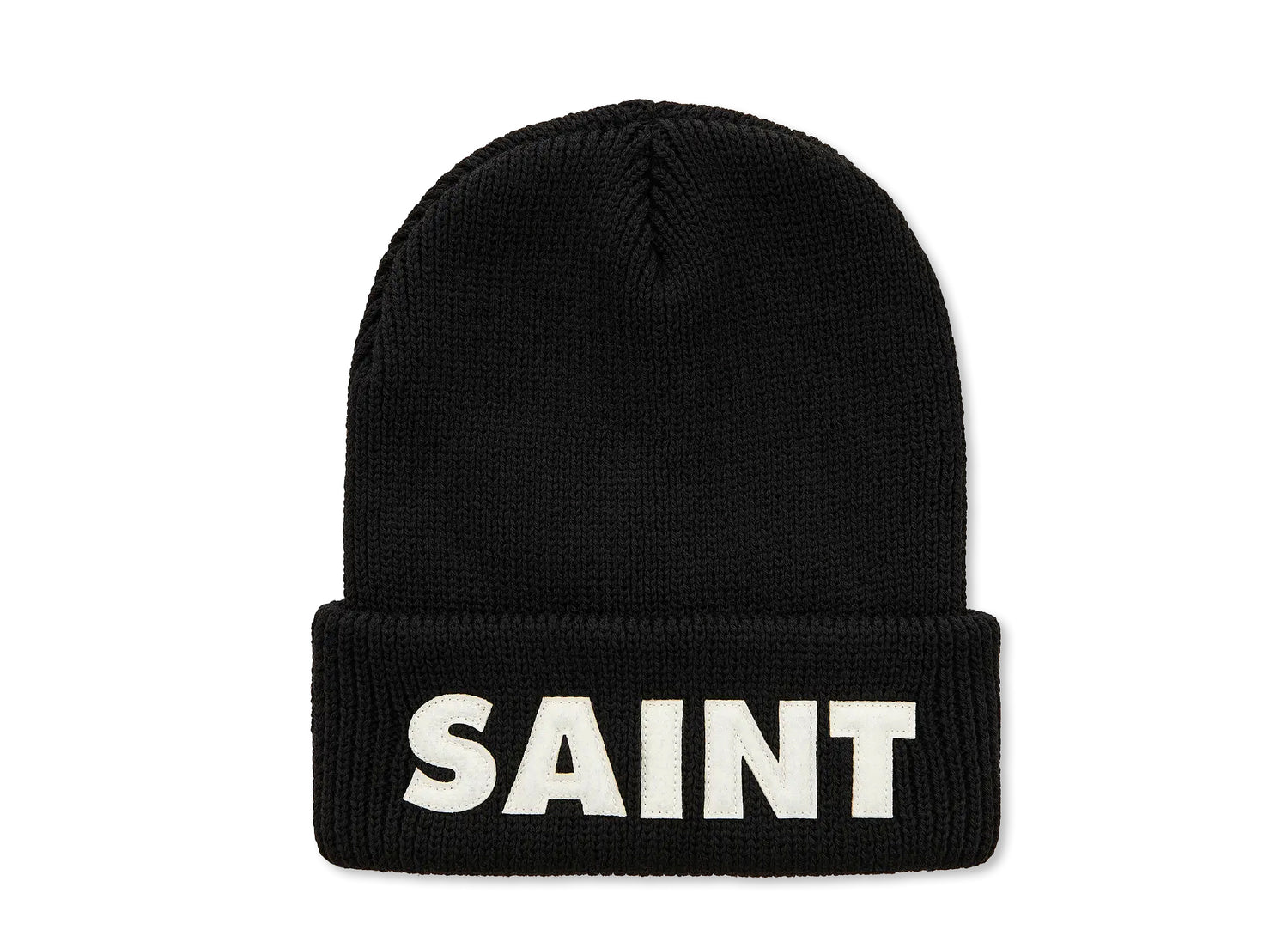 Saint Michael "Saint" Beanie in Black / White