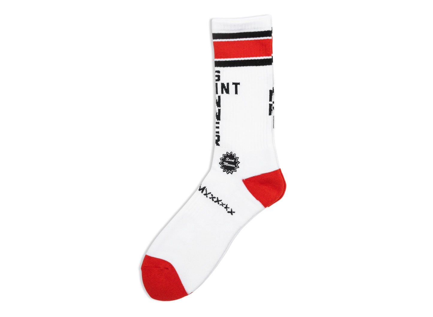 Saint Michael Saint Sinner Socks in Red - view 2