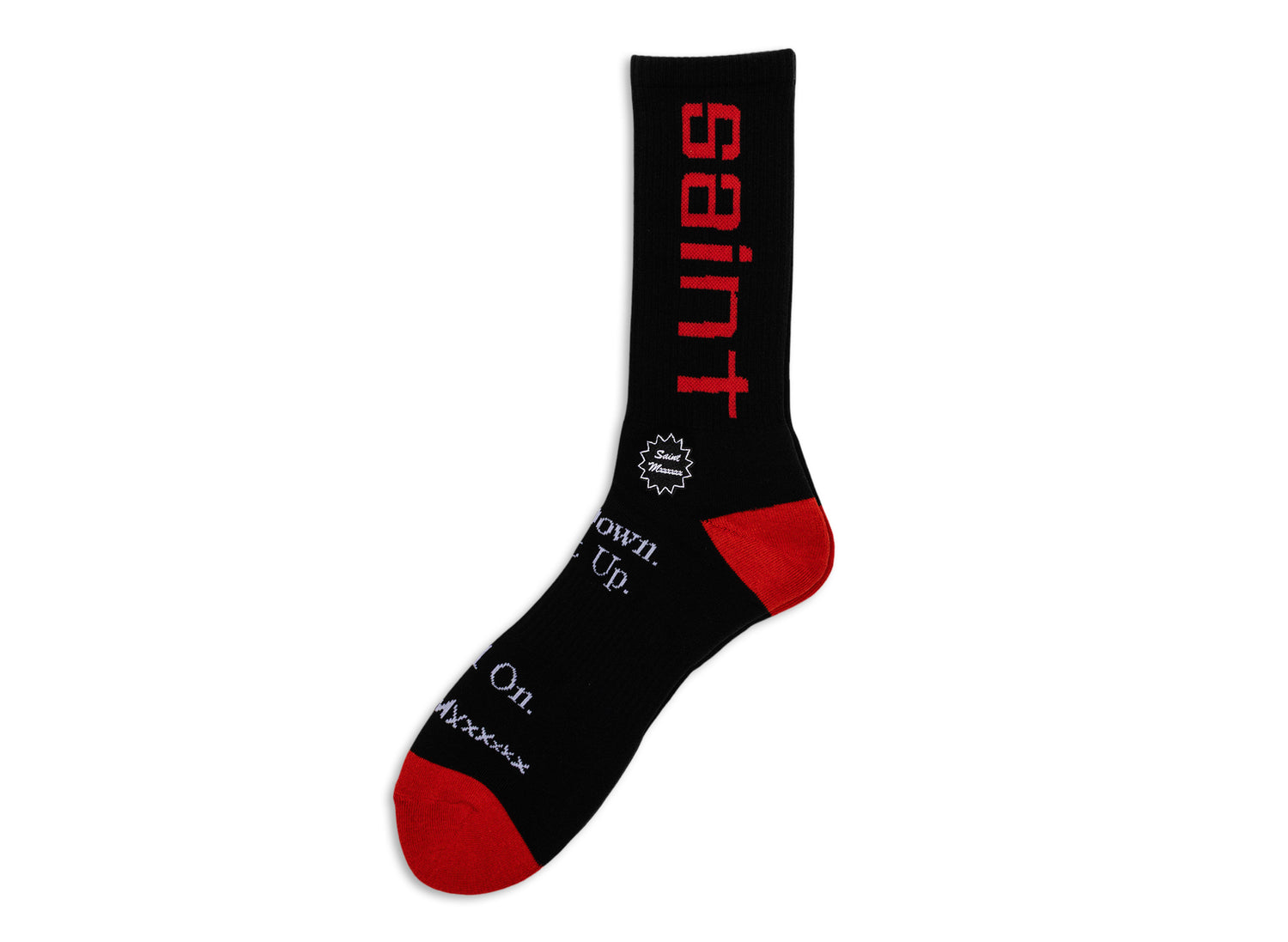 Saint Michael Sit Down Socks in Black - view 2