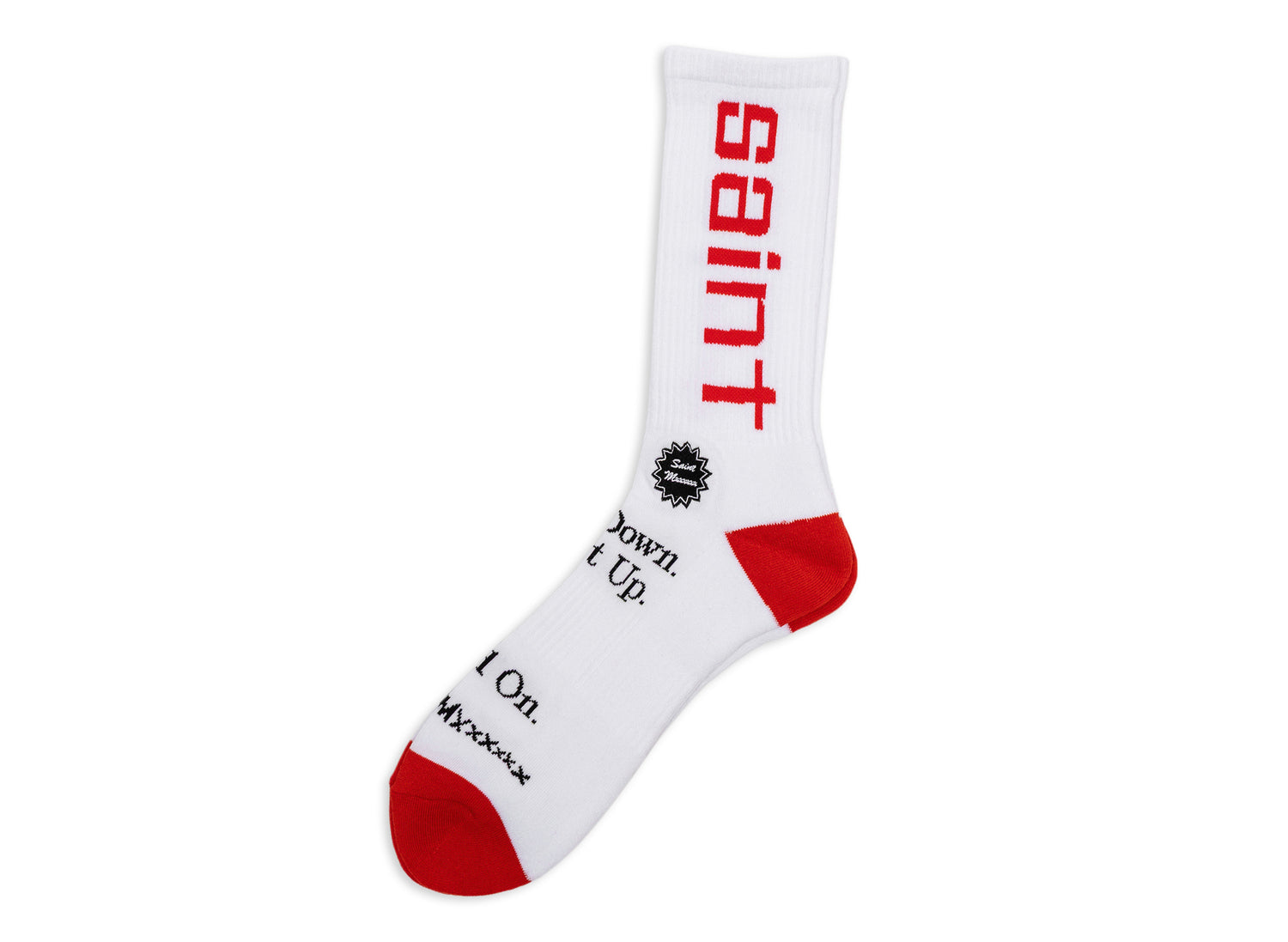 Saint Michael Sit Down Socks in White - view 2