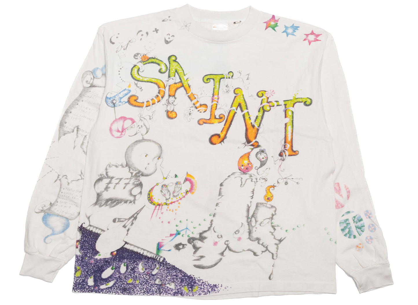Saint Michael x Coco Star Sims COCO LS T-Shirt in White