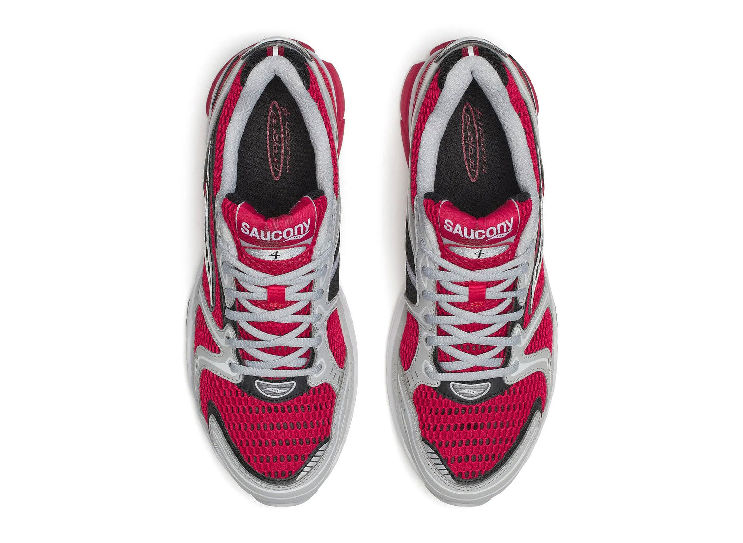 Saucony Progrid Triumph 4 in Red / Grey — view 4