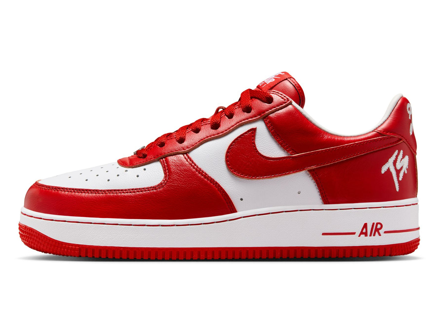 Terror Squad x Nike Air Force 1 Low II4391-100 White University Red lateral side