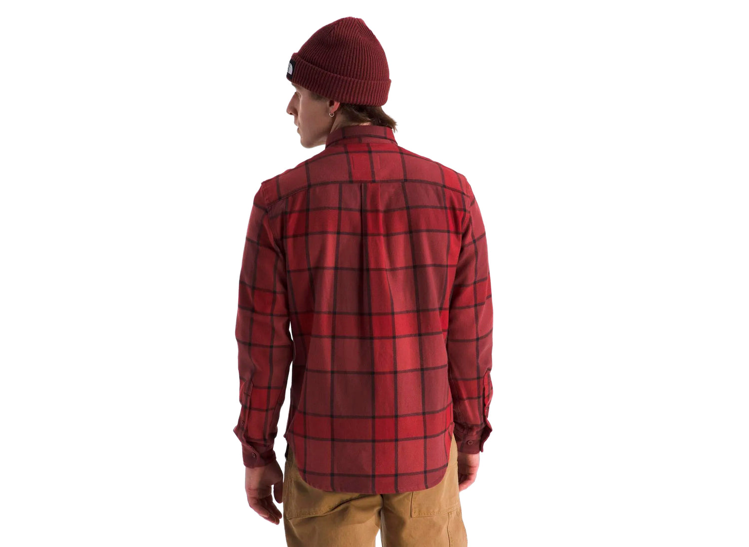The North Face Arroyo Flannel Shirt in Plaid Sumac Red — view 3