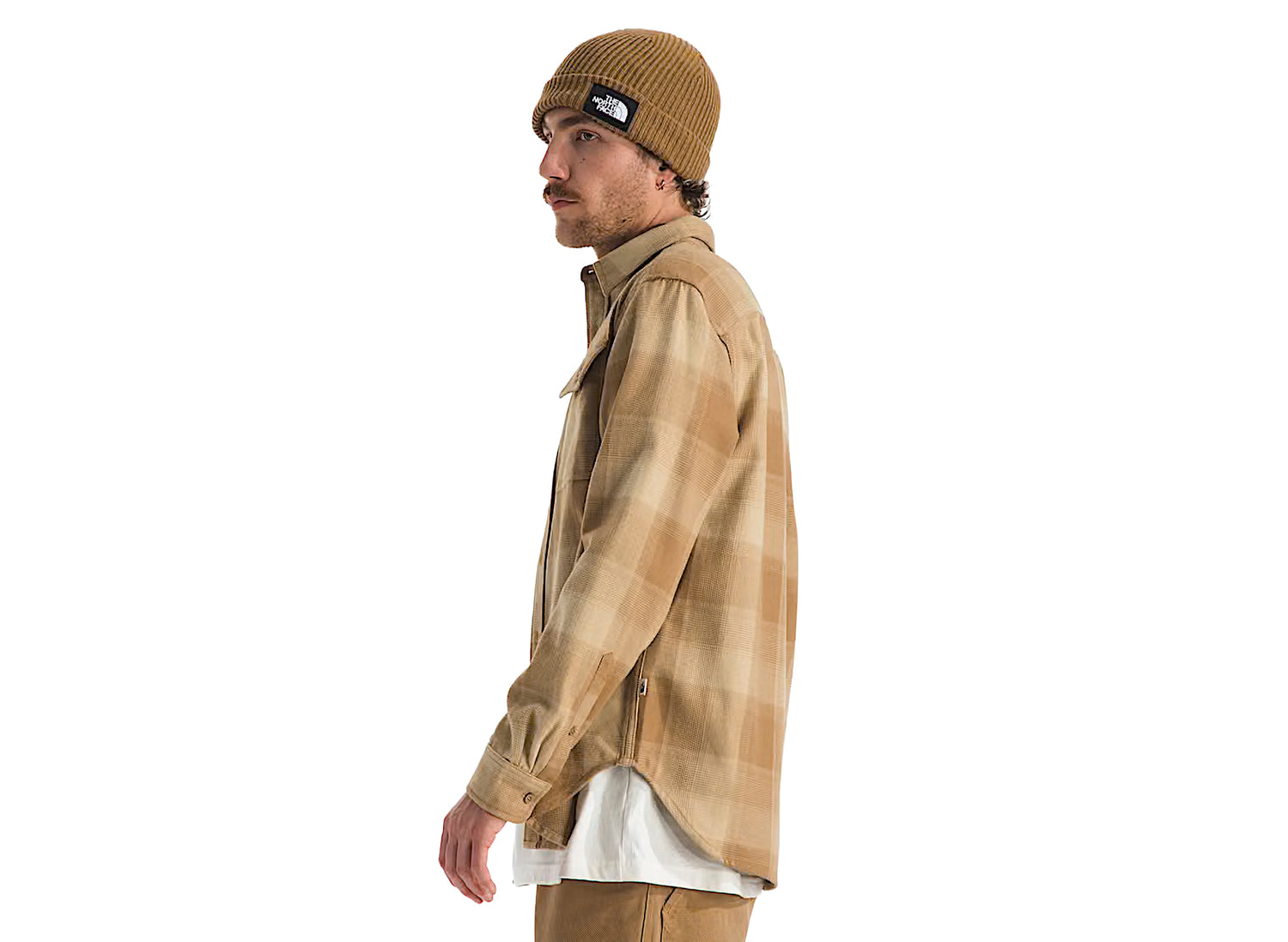 The North Face Arroyo Flannel Shirt in Plaid Utility Brown — view 3