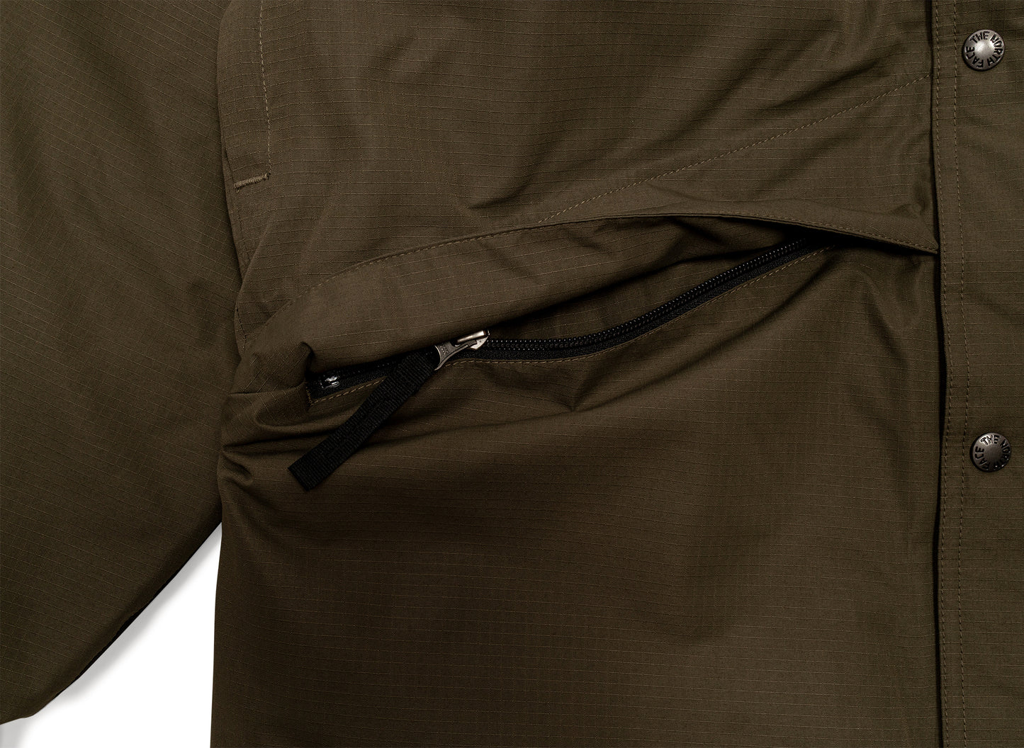 The North Face Mountain Down Jacket in New Taupe Green — view 2