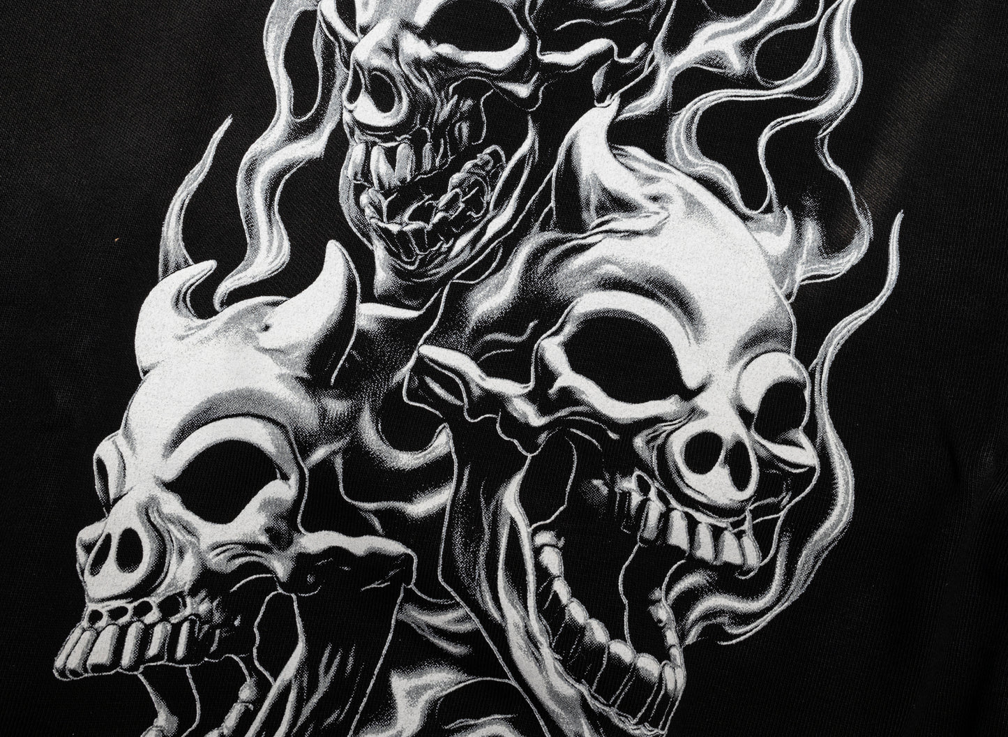 Thug Club Hotheaded Riding Skull Hoodie in Black