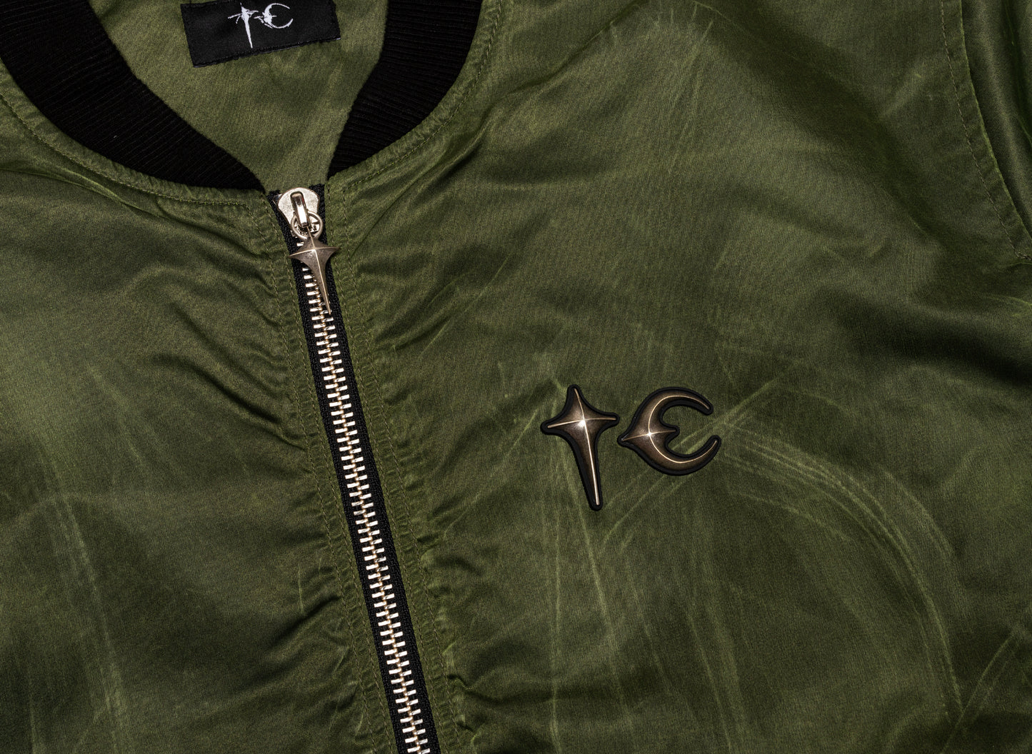 Thug Club Jamong Two Tone Washed MA-1 Jacket in Khaki