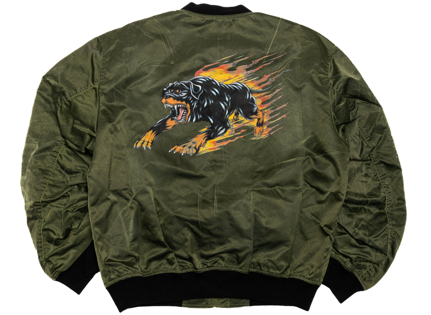 Thug Club Jamong Two Tone Washed MA-1 Jacket in Khaki