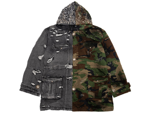 Thug Club TC Hothead M-65 Jacket in Camo / Black