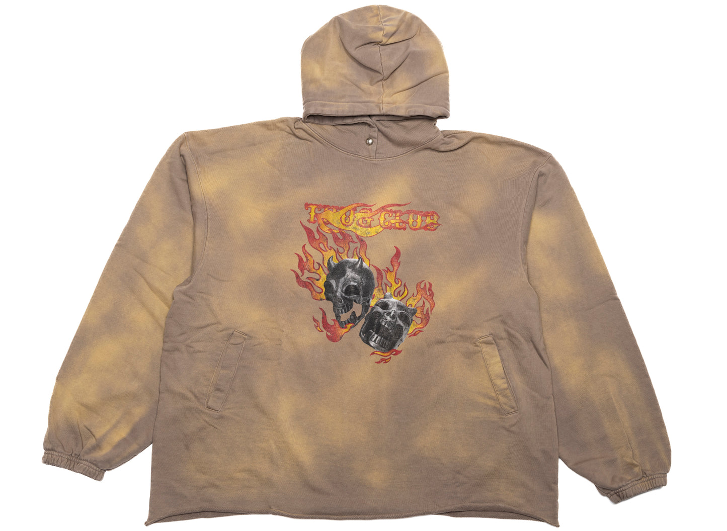 Thug Club TC Two Face Dirt Hoodie in Beige