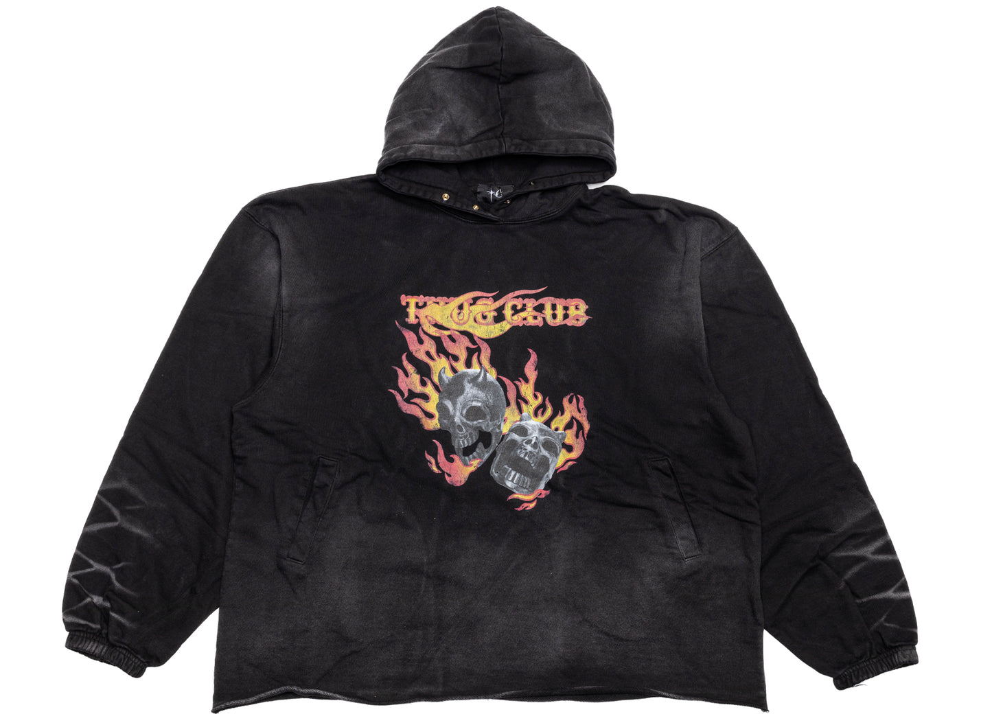 Thug Club TC Two Face Dirt Hoodie in Black