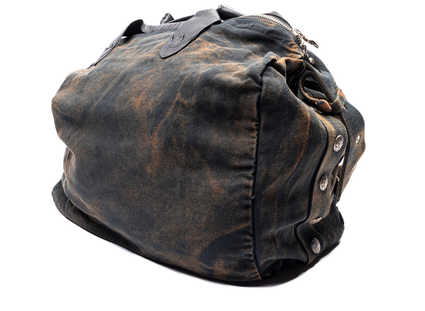 Thug Club Two Tone Washed Canvas Crossbody Bag in Rust Black