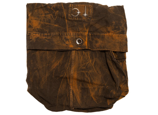 Thug Club Two Tone Washed Canvas Duffle Bag in Olive