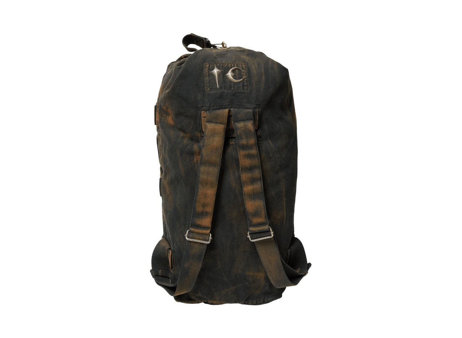 Thug Club Two Tone Washed Canvas Duffle Bag in Rust Black