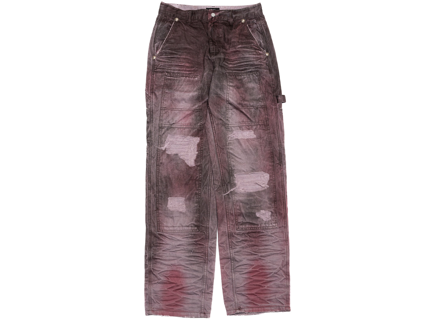 Thug Club Two Tone Washed Carpenter Pants in Grey