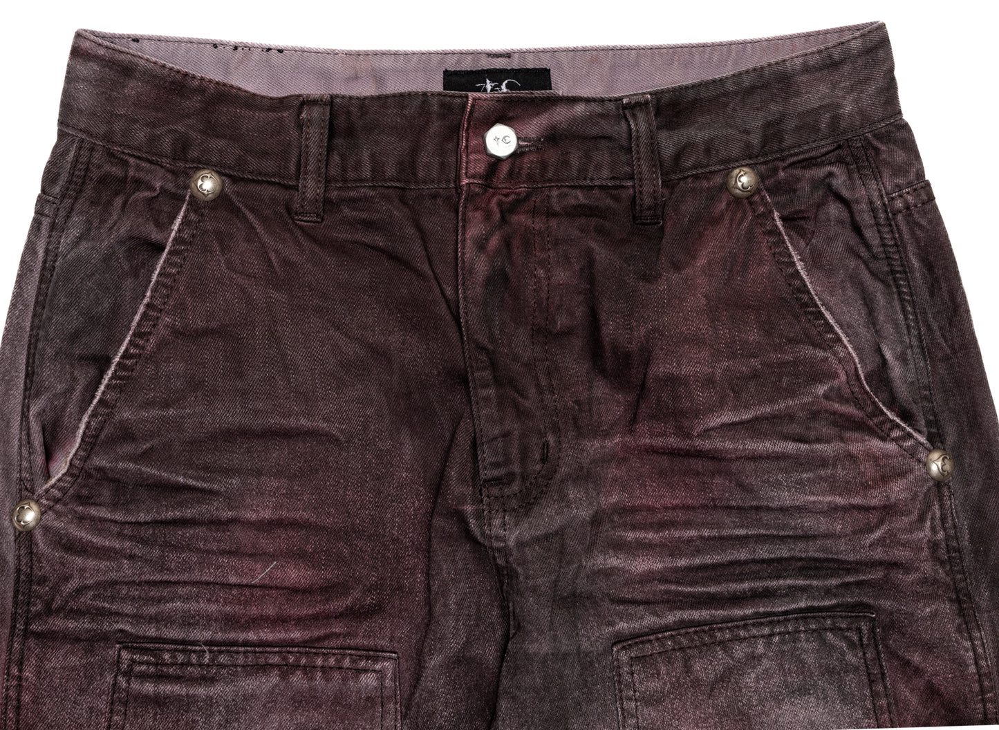 Thug Club Two Tone Washed Carpenter Pants in Grey