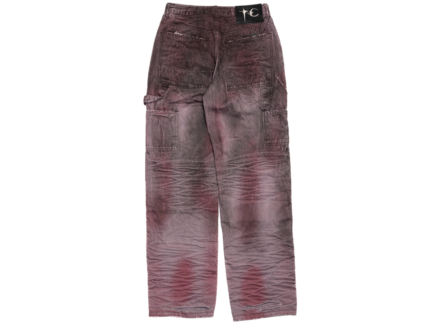 Thug Club Two Tone Washed Carpenter Pants in Grey