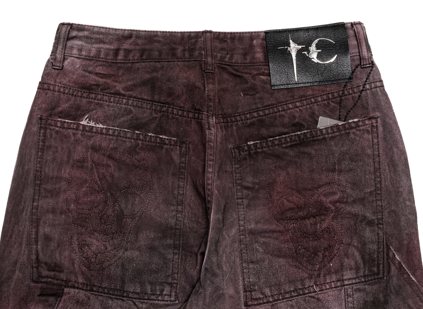 Thug Club Two Tone Washed Carpenter Pants in Grey