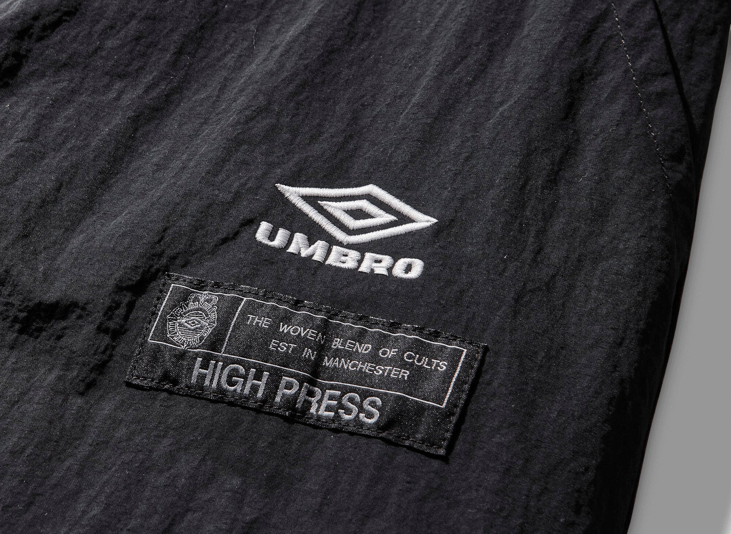 Umbro Antique Nylon Pants in Carbon Black — view 3