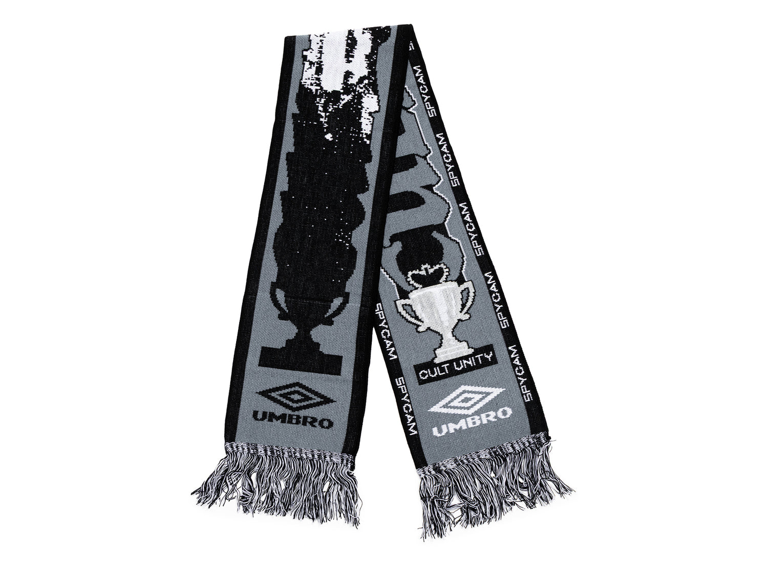 Umbro Cult Unity Scarf in Black / Grey — view 2