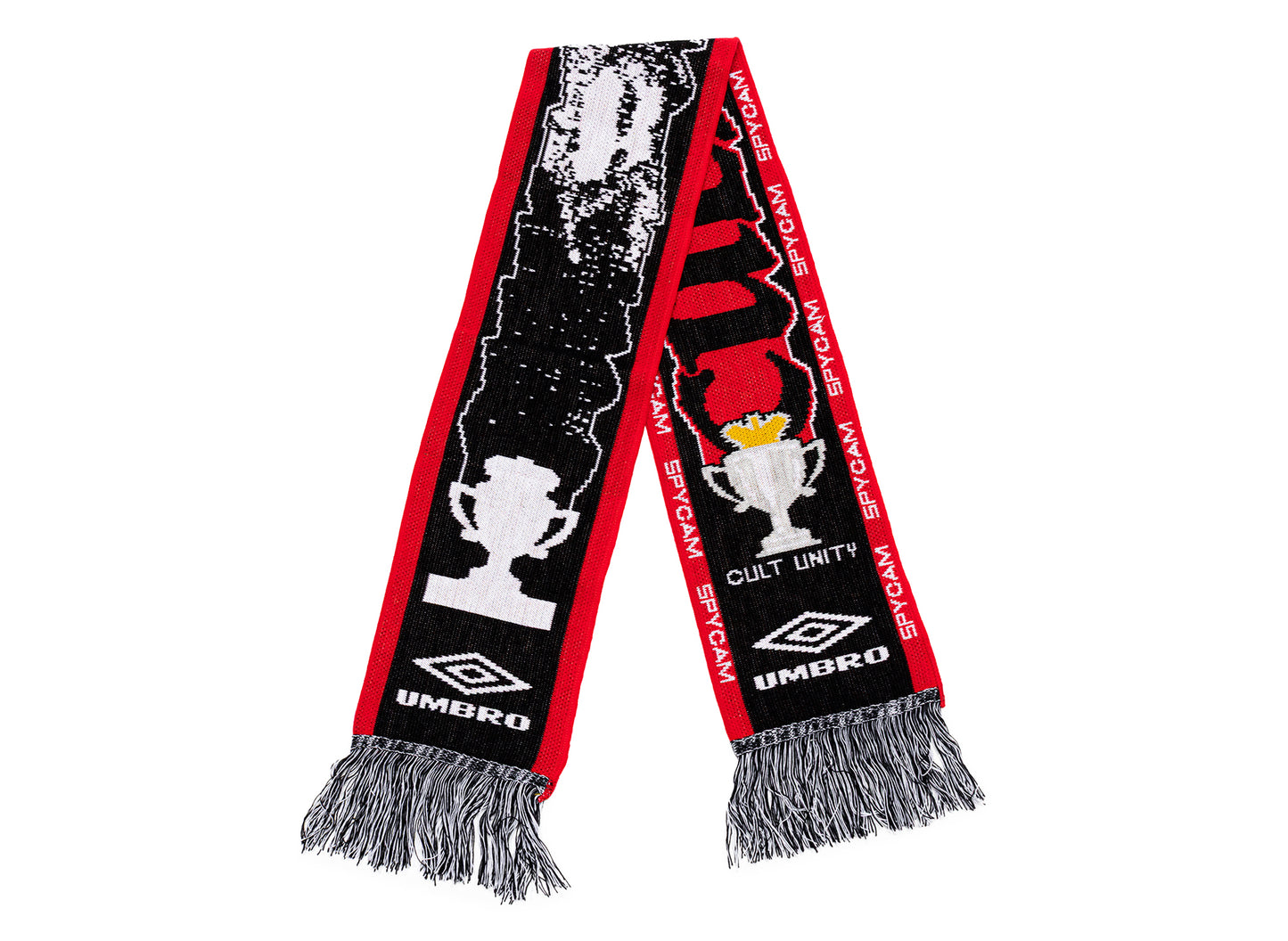 Umbro Cult Unity Scarf in Black / Red — view 2