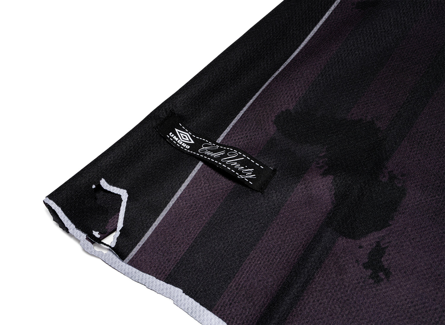 Umbro Distressed Spycam Polo in Purple / Black — view 2