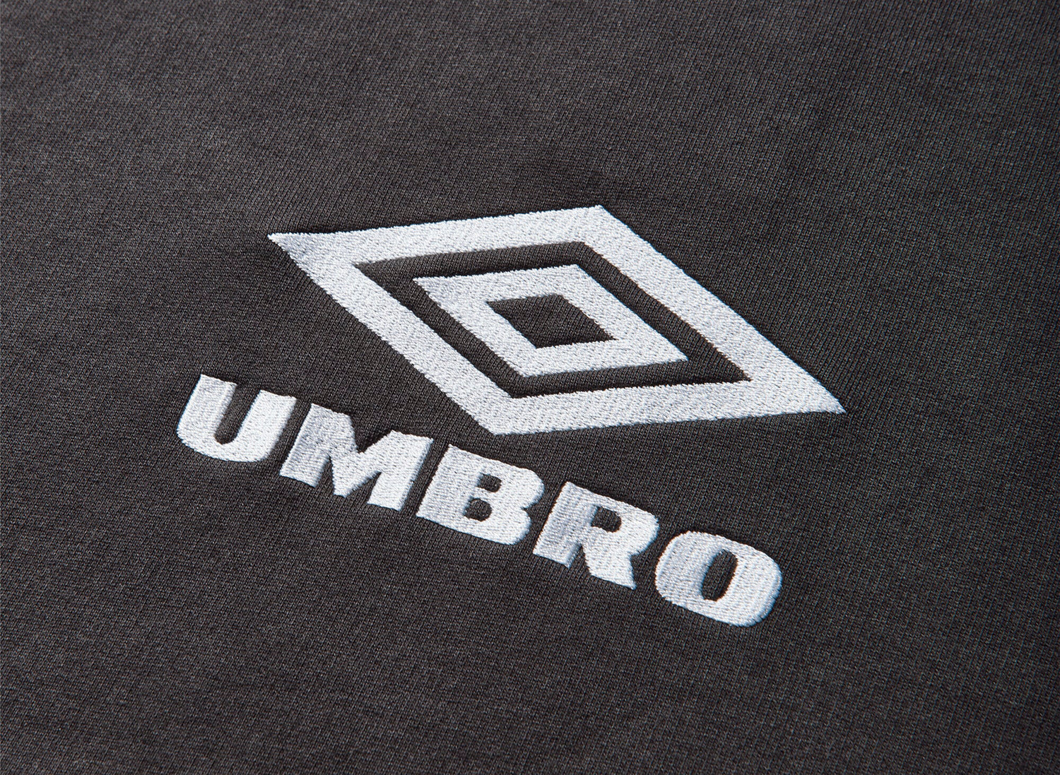 Umbro Og Logo Mask Hoodie in Washed Black — view 3