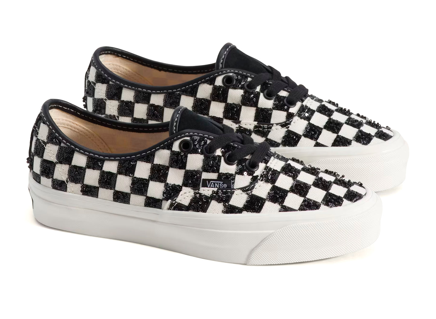 Vans Authentic 44 LX Beaded Checkerboard in Black/White