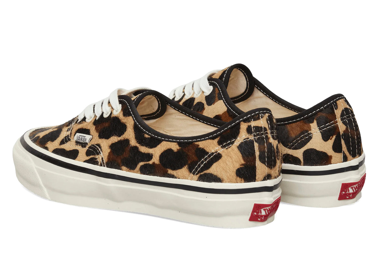 Vans LX Authentic 44 Pony Hair in Marshmallow / Leopard Orange