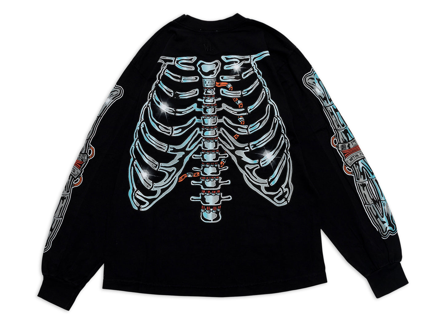 Warren Lotas Endura-Skeleton Longsleeve in Black — view 3