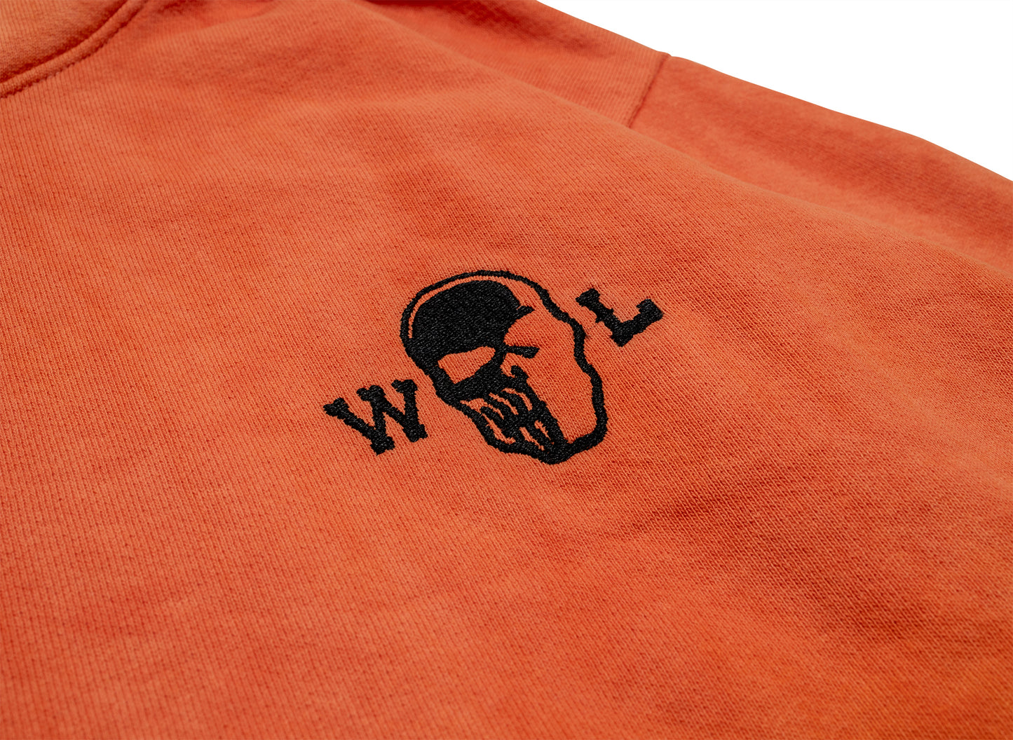 Warren Lotas Five Guns Dip Dye Hoodie in Tan Orange Gradient — view 3