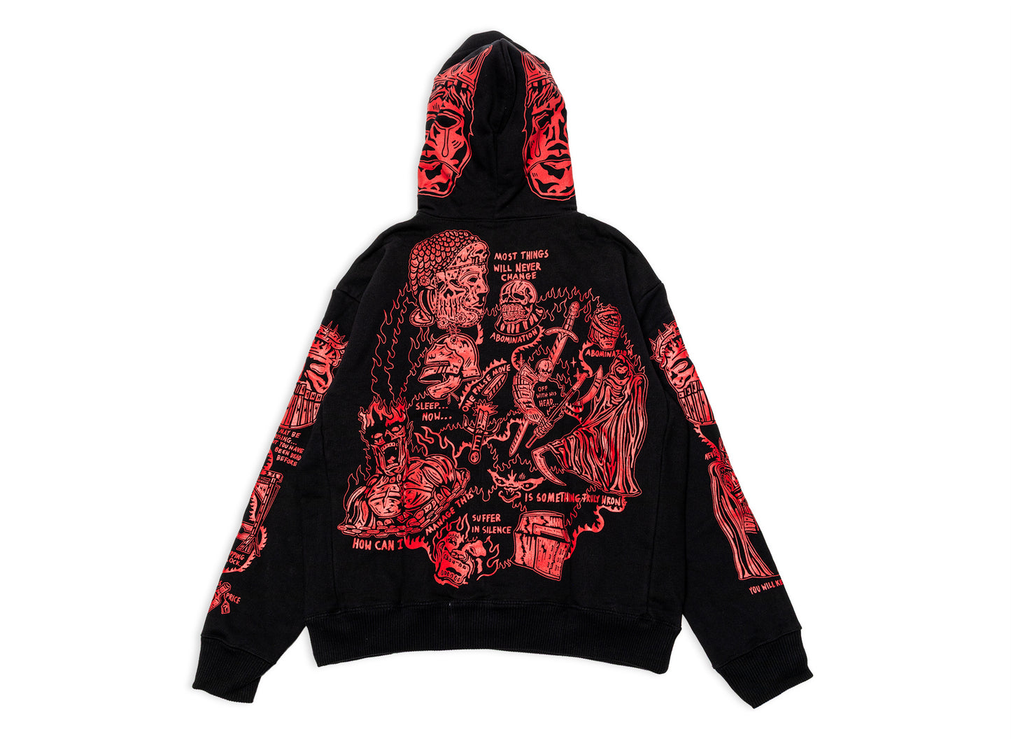 Warren Lotas Sabata Hoodie 2.0 Black / Red — view 2