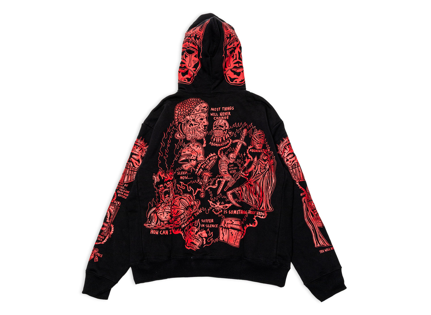 Warren Lotas Sabata Hoodie 2.0 Black / Red — view 2