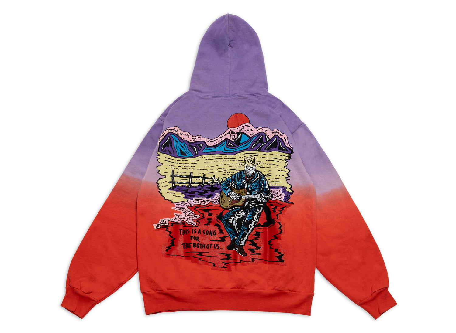 Warren Lotas The Singer Hoodie in Purple Red Gradient — view 3