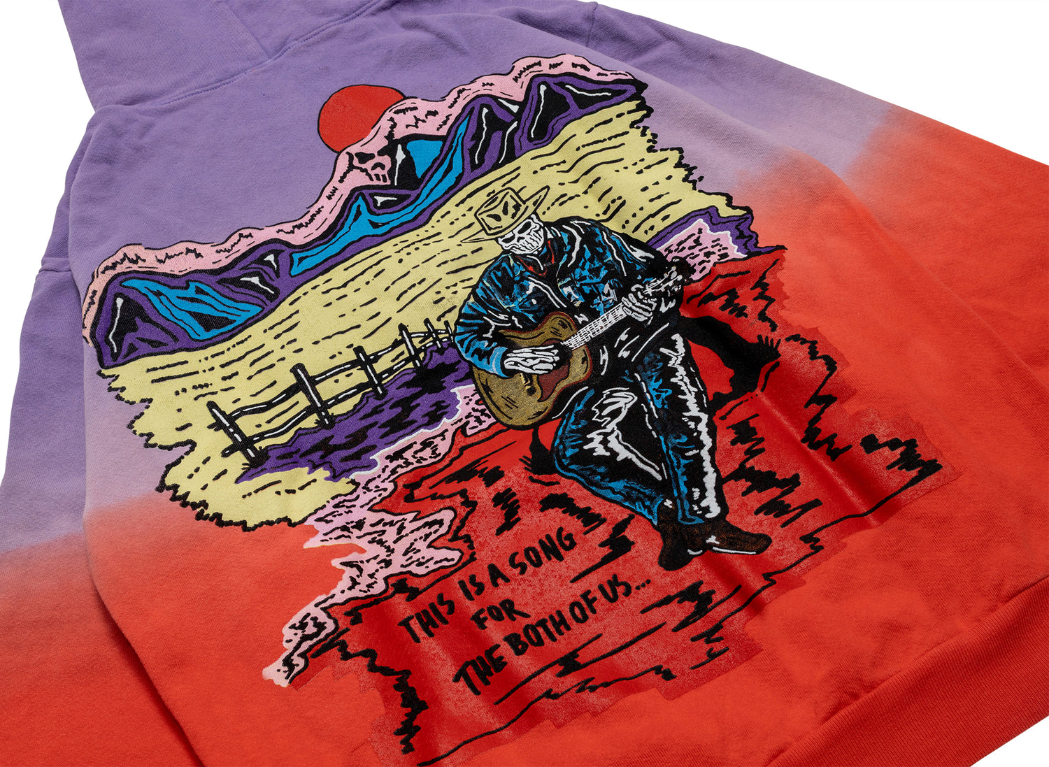 Warren Lotas The Singer Hoodie in Purple Red Gradient — view 4